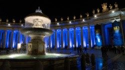 Vista das Colunatas de Bernini durante a Mostra "100 presépios no Vaticano"