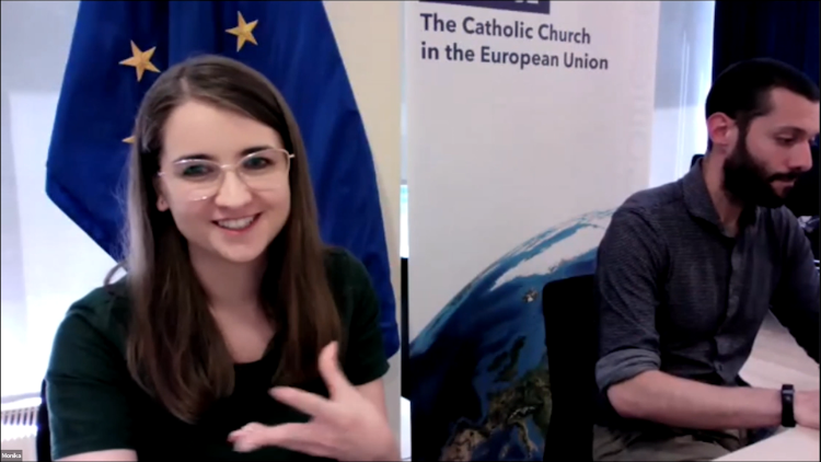 Monika Czajka describes the On-Eko project during the ‘Laudato si’ Reflection Day’