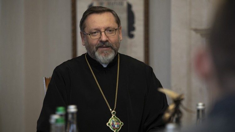 Mgr Chevtchouk, archevêque majeur de l’Église gréco-catholique ukrainienne. 