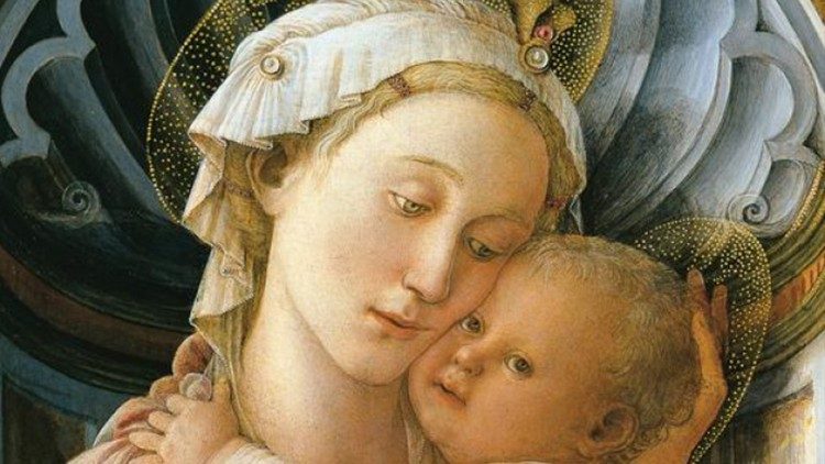 Filippino Lippi, Madonna con Bambino (particolare),1466-1469 circa, tempera su tavola, Firenze, Palazzo Medici Riccardi