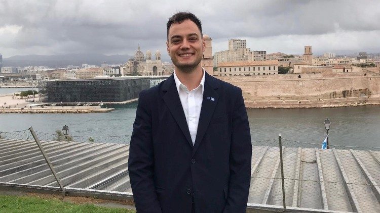 Francesc Almendros, uno de los jóvenes españoles participantes en los "Encuentros Mediterráneos".