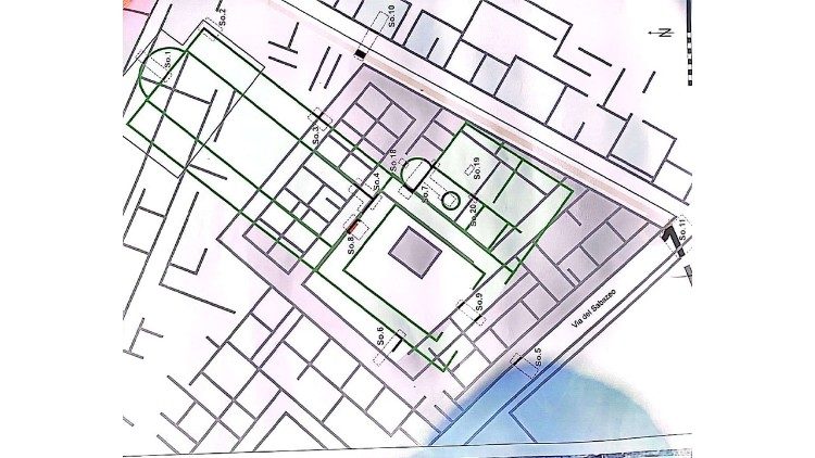 Die topographische Rekonstruktion des Areals, auf dem die Basilika errichtet wurde