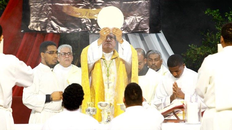 Congreso Eucarístico Nacional en Santo Domingo, República Dominicana, 7 de abril de 2024. (Foto: Conferencia del Episcopado Dominicano)