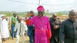 Mgr Jean Mbarga, archevêque métropolitain de Yaoundé, au Cameroun.