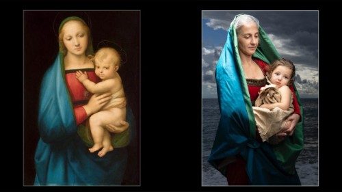  Mostra "Luce da Luce - Madonne con Bambino". Viola e Veronica reinterpretano la "Madonna del Granduca" di Raffaello. 