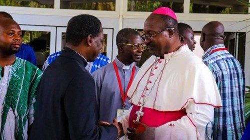 Apostolic Nuncio to Ghana, Archbishop Julien Kabore (in white robes)