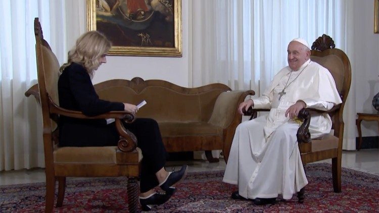 Maria Bernarda Llorente interviews Pope Francis at Casa Santa Marta