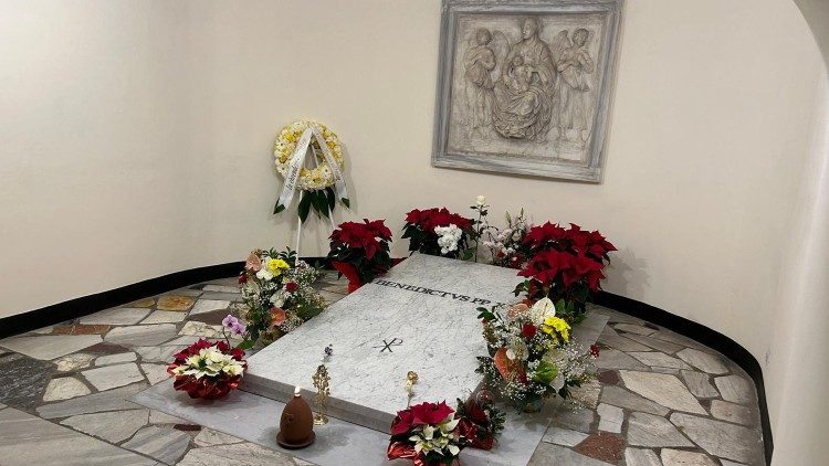 Pope Benedict's tomb under St Peter's Basilica