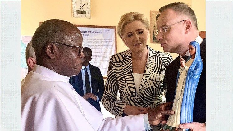 Poland's President Andrej Duda visits Kibeho Marian Shrine in Rwanda