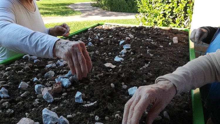 Os pacientes da Casa Madre Teresa também têm a oportunidade de praticar horticultura