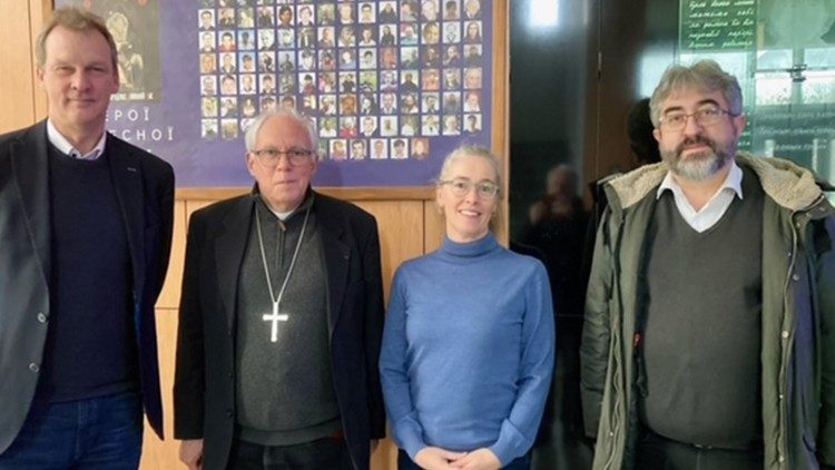 Stefan Lunte, Erzbischof Antoine Herouard, Maria Hammershoy und Yuriy Pidlisnyy (Kommission Familie und Gesellschaft der ukrainischen griechisch-katholischen Kirche)  - Foto: Justitia et Pax