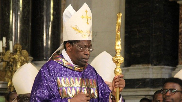 Cardinal Rugambwa at the Santa Maria in Montesano on 18 febbraio 2024.