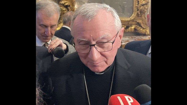 Parolin en Palazzo Giustiniani