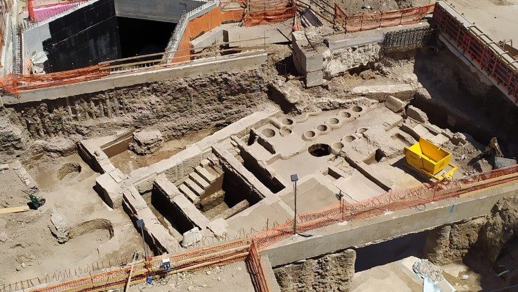 Una lavandería de 500 metros cuadrados es el último hallazgo arqueológico en Roma.