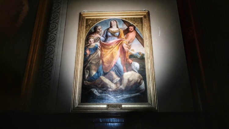 Le tele di Sacchi nella Sala del Capitolo di San Pietro