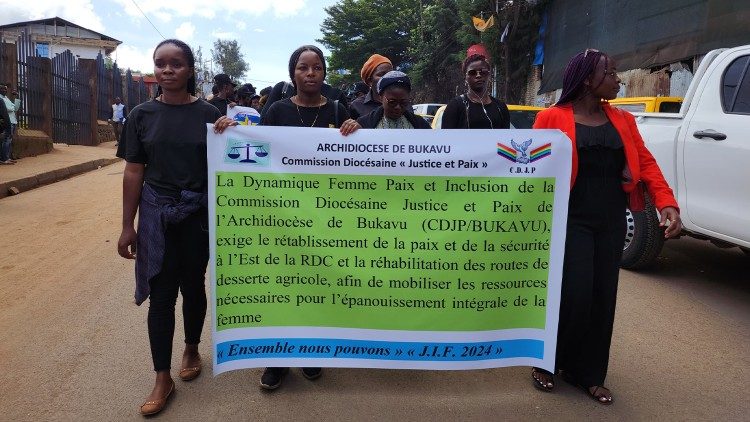 Marche des Femmes de Bukavu, le 8 mars 2024  pour dénoncer les violations dont sont elles sont victimes  