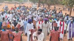 Bishop Carlassare of Rumbek, South Sudan, during the Way of the Cross