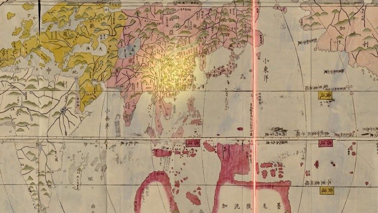 Une des cartographies de Matteo Ricci.