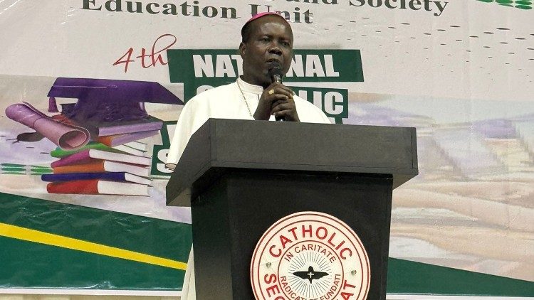 Mgr Moses Chikwe, évêque auxiliaire de l'archidiocèse de Bowere et président de la commission de l'éducation au sein de la conférence des évêques catholiques du Nigeria