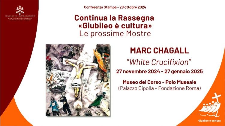 La Crucifixion blanche de Marc Chagall est exposée à Rome pour le Jubilé. 