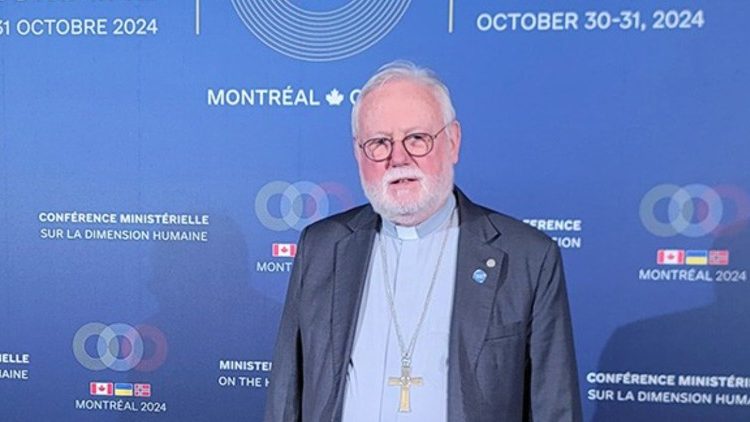 L'arcivescovo Gallagher a Montréal  alla Conferenza sulla Formula di Pace per l'Ucraina (foto © TerzaLoggia)