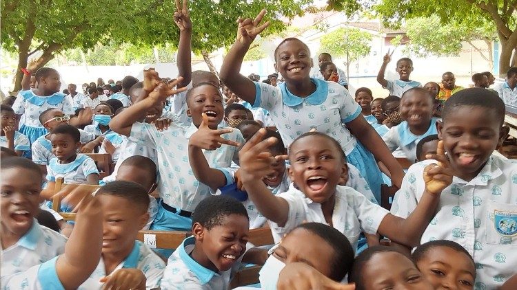 Pupils of Ancilla School, Haatso-Accra at a school event