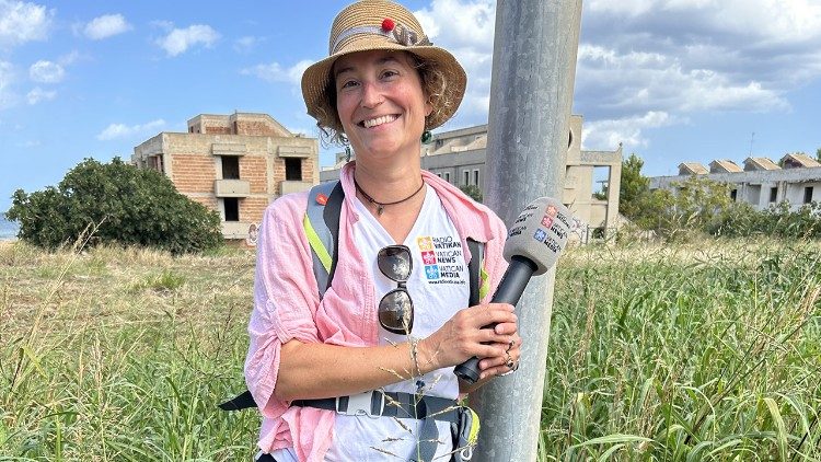 Unsere Redakteurin Stefanie Stahlhofen auf der Via Francigena Süd